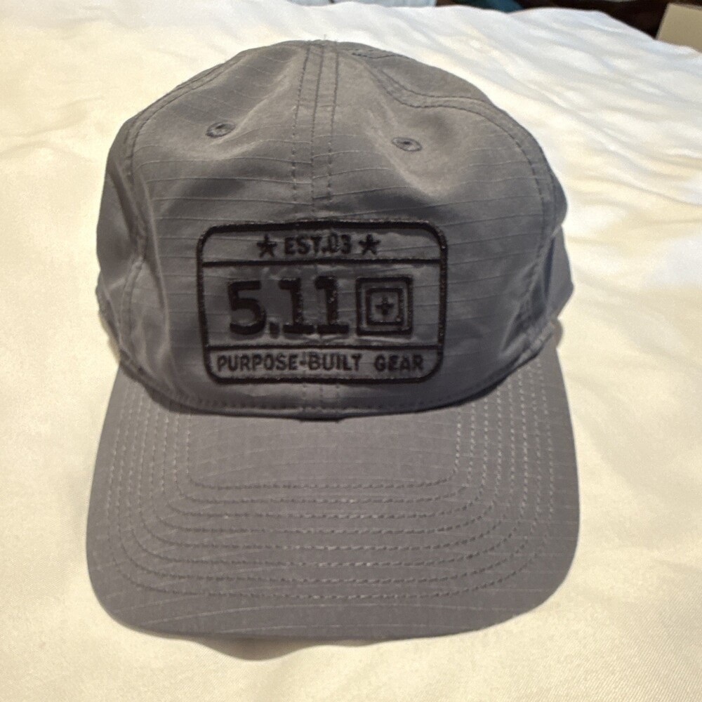 5.11 Purpose-Built Gear Gray Adjustable Solid Baseball Cap Hat, Men, One Size